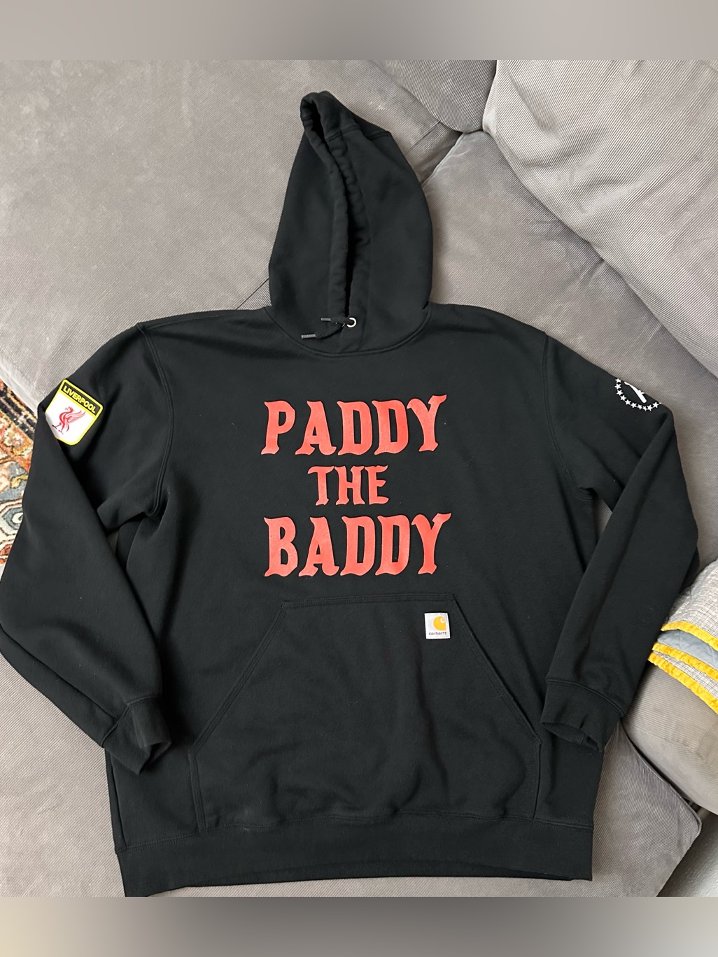 Paddy The Baddy X Barstool Sports Carhartt Hoodie Size Xl Loose Fit K121 Blk